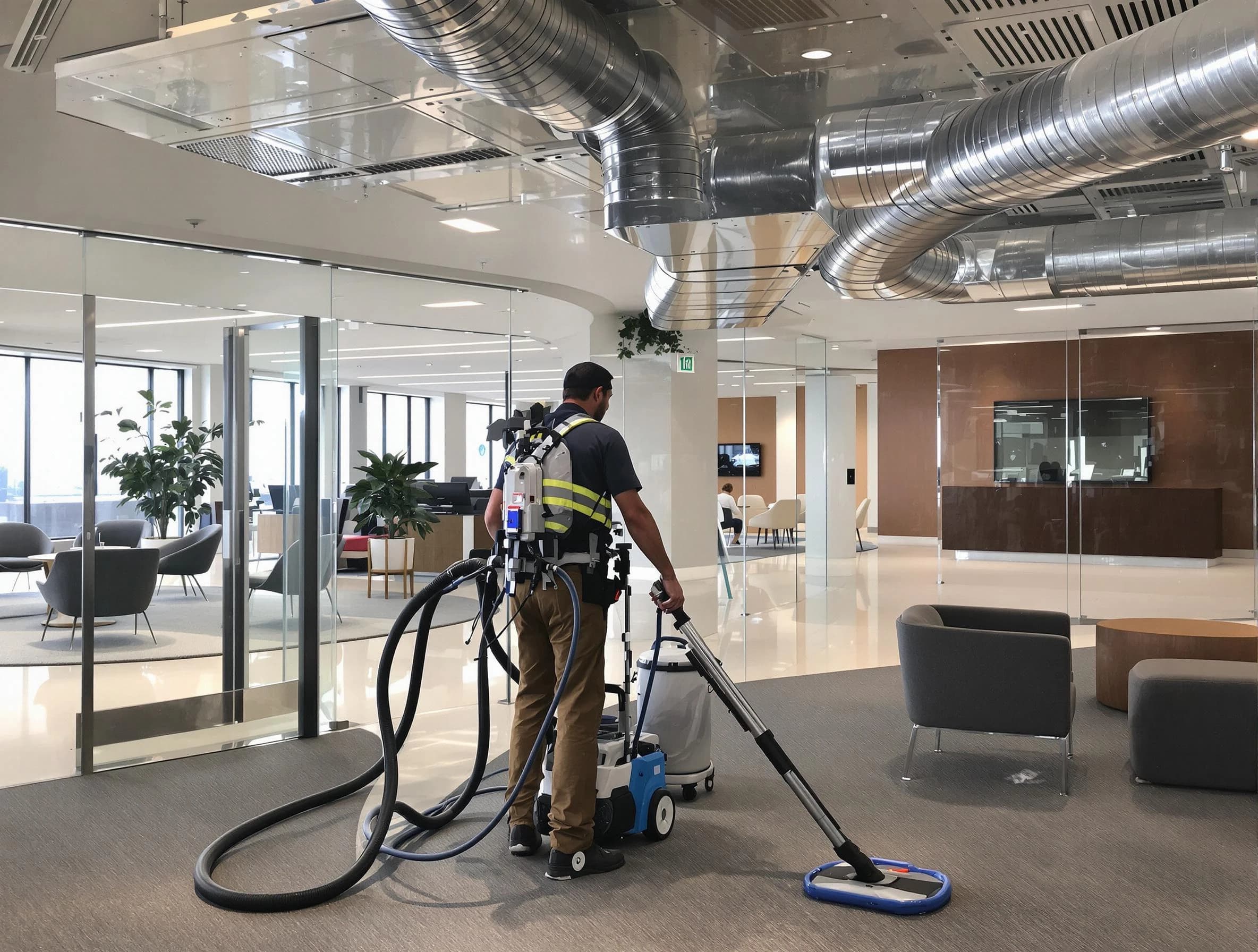 Commercial duct cleaning service by Salem Air Duct Cleaning in Salem