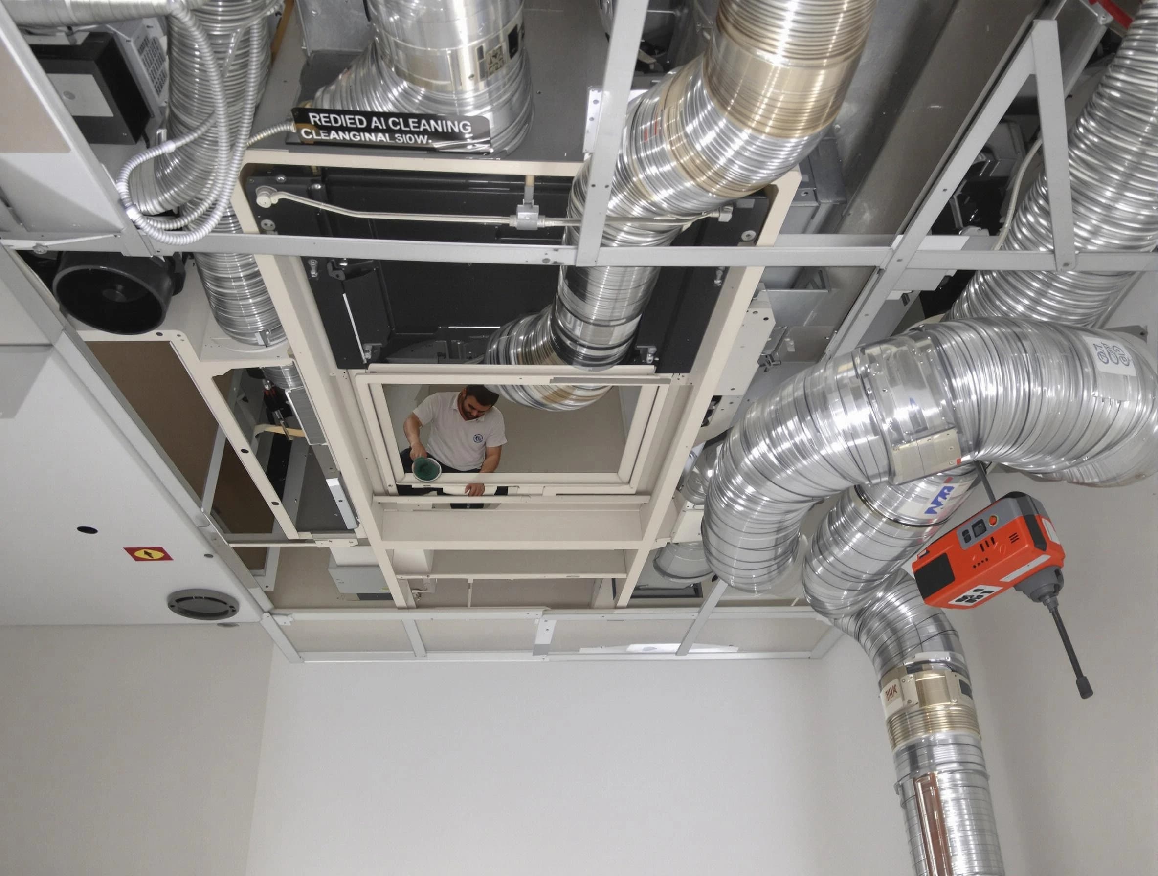 Salem Air Duct Cleaning technician performing detailed central duct system cleaning in Salem