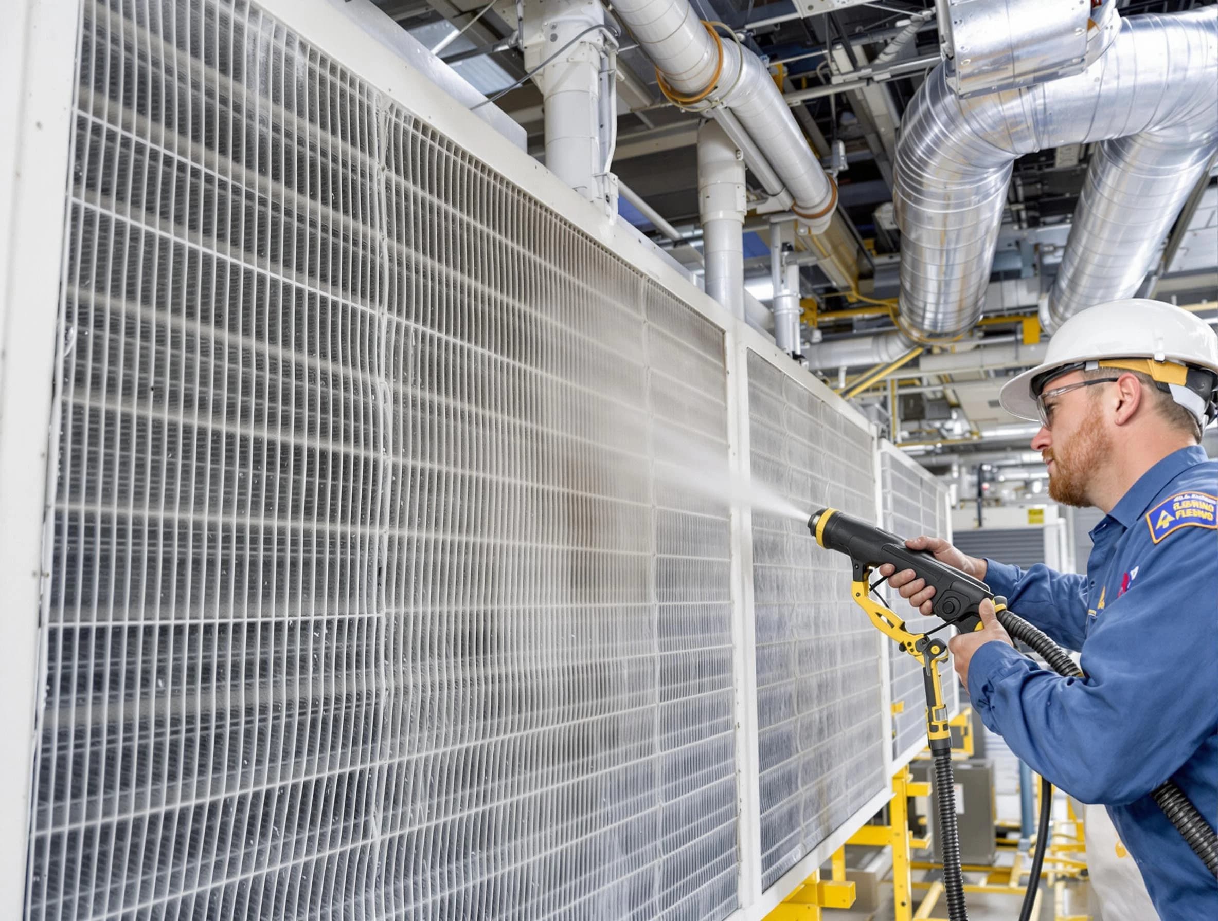 Professional commercial coil cleaning by Salem Air Duct Cleaning in Salem