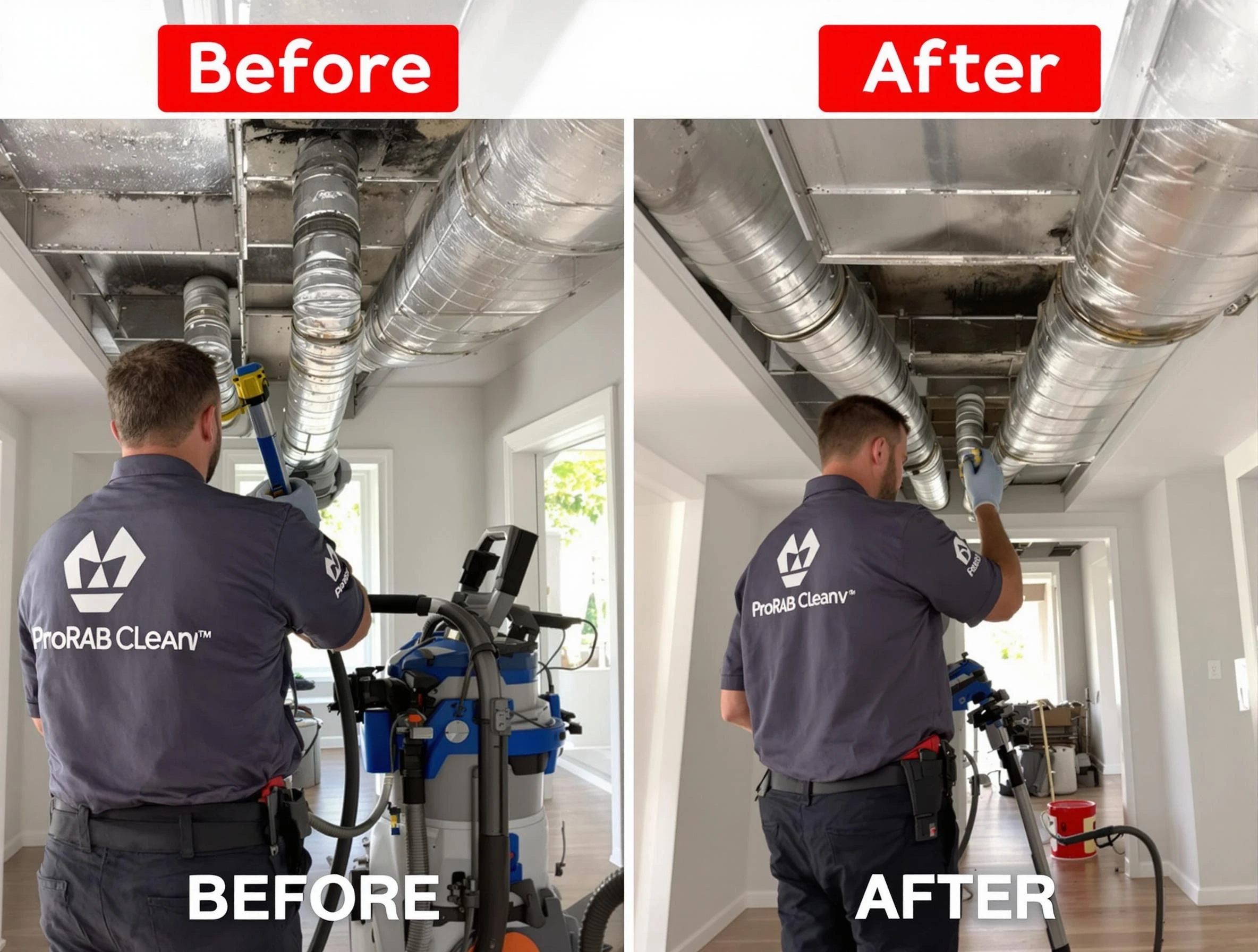 Salem Air Duct Cleaning expert performing thorough residential duct cleaning in a Salem home